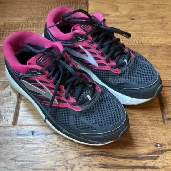 Brooks Addiction 13 Road Running Shoes Supportive Comfort Black Pink Size 8.5 - Picture 6 of 12
